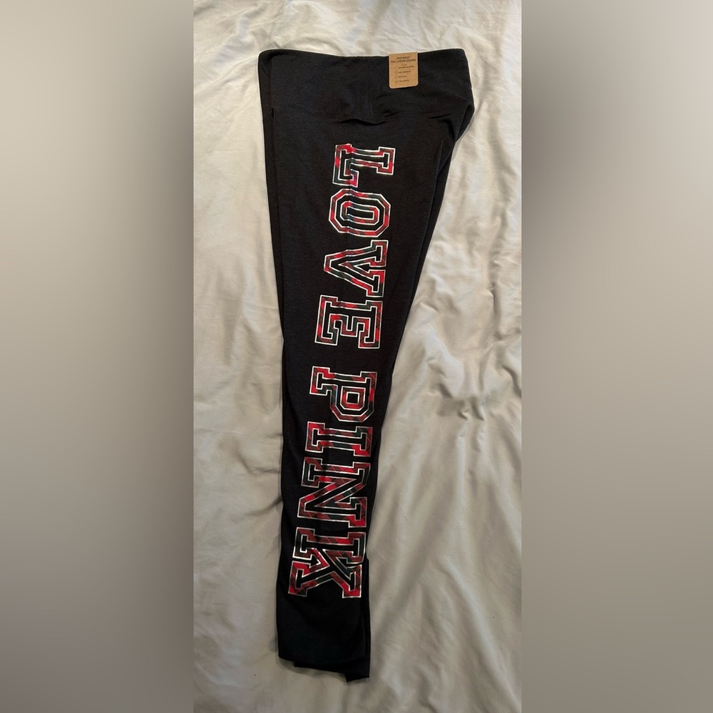 NEW Victorias Secret Plaid LOVE PINK Size Large High Waist Leggings Yoga Pants